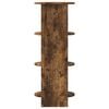 vidaXL Meuble d'appoint Ch&ecirc;ne Fum&eacute; 40 x 40 x 100 cm Bois d&rsquo;ing&eacute;nierie