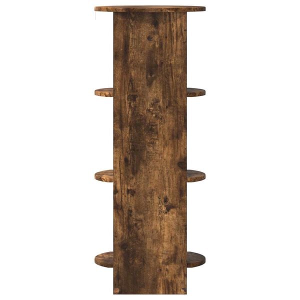 vidaXL Meuble d'appoint Ch&ecirc;ne Fum&eacute; 40 x 40 x 100 cm Bois d&rsquo;ing&eacute;nierie