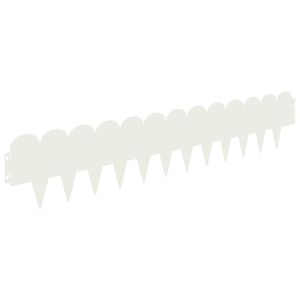vidaXL Bordure de Pelouse 20 pc 103 x 20 cm Acier Blanc