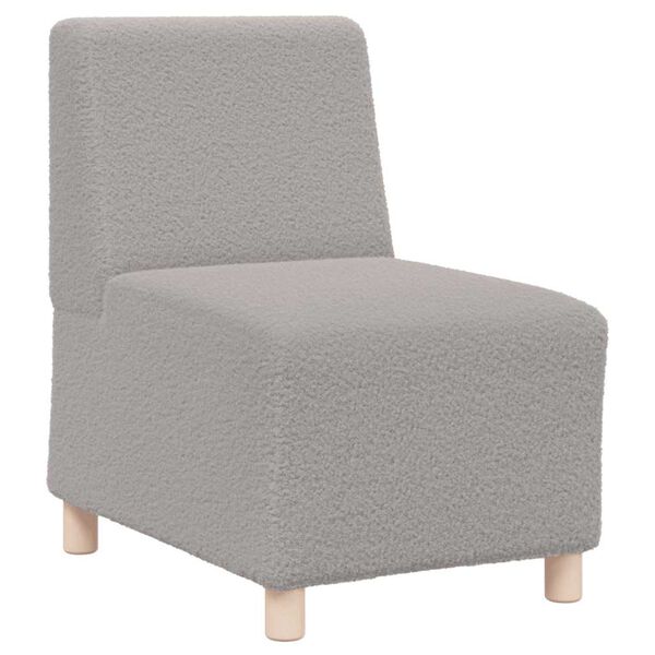 vidaXL Canap&eacute; modulaire sans accoudoirs Gris clair 55 cm Tissu imitation laine boucl&eacute;e