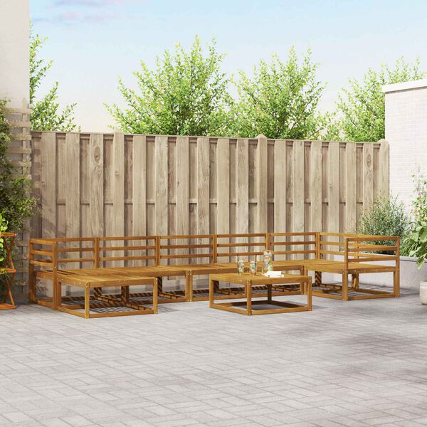 vidaXL Ensemble de canap&eacute;s d'ext&eacute;rieur 8 pcs Naturel