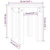 vidaXL Table basse Noir Ø 35x35 cm Bois massif de pin