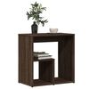 vidaXL Table d'appoint Ch&ecirc;ne marron 50x30x50 cm Bois d'ing&eacute;nierie