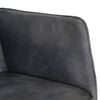 vidaXL Chaise à bascule avec repose-pied Gris Cuir véritable