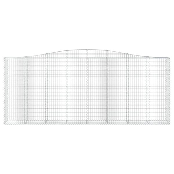 vidaXL Paniers à gabions arqués 3 pcs 400x50x160/180 cm fer galvanisé