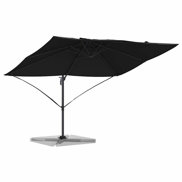 vidaXL Parasol Noir 351 x 250 x 260 cm Polyester et Aluminium