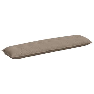 vidaXL Coussin de Dos Taupe 200 x 50 cm Tissu en microfibre