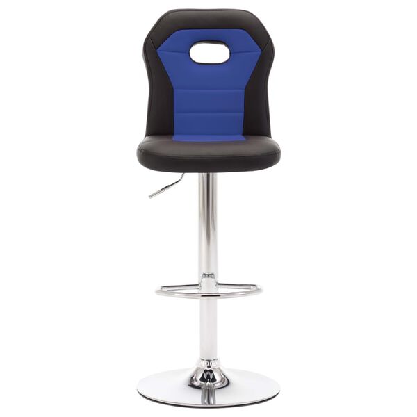 vidaXL Chaises de bar lot de 2 bleu similicuir