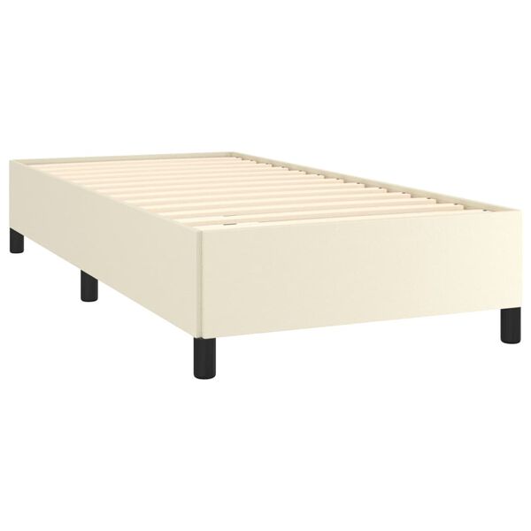 vidaXL Cadre de lit sans matelas cr&egrave;me 100x200 cm similicuir