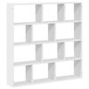 vidaXL &Eacute;tag&egrave;re cube murale 12 compartiments blanc bois d'ing&eacute;nierie