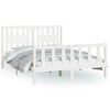 vidaXL Cadre de lit sans matelas blanc bois de pin massif 140x200 cm