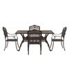 vidaXL Ensemble de salle &agrave; manger pour jardin 5 pcs Bronze Aluminium