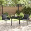 vidaXL Ensemble de salle &agrave; manger pour jardin 3 pcs Noir et gris