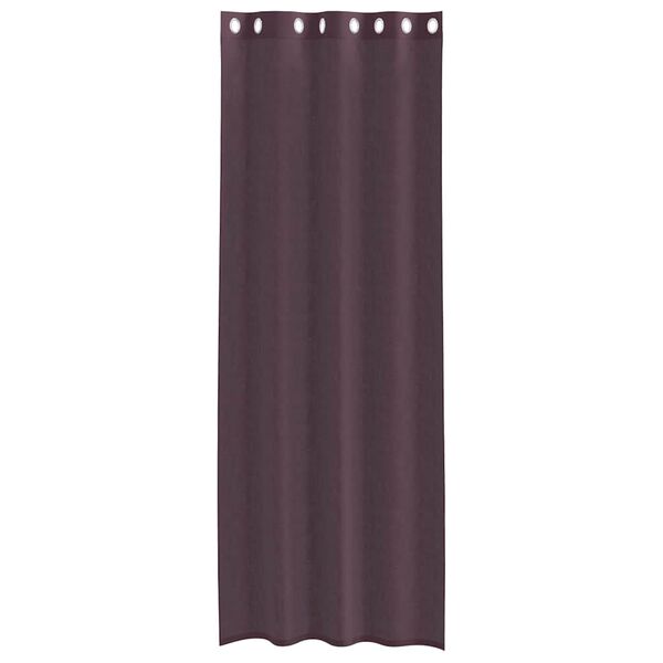 vidaXL Rideaux en voile avec &oelig;illets 2 pcs violet 140x260 cm