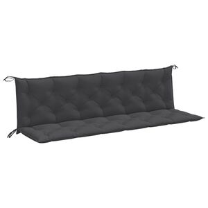 vidaXL Coussins de banc de jardin lot de 2 anthracite m&eacute;lang&eacute; tissu