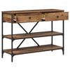 vidaXL Table console avec tiroir Marron 100 x 34,5 x 75 cm bois