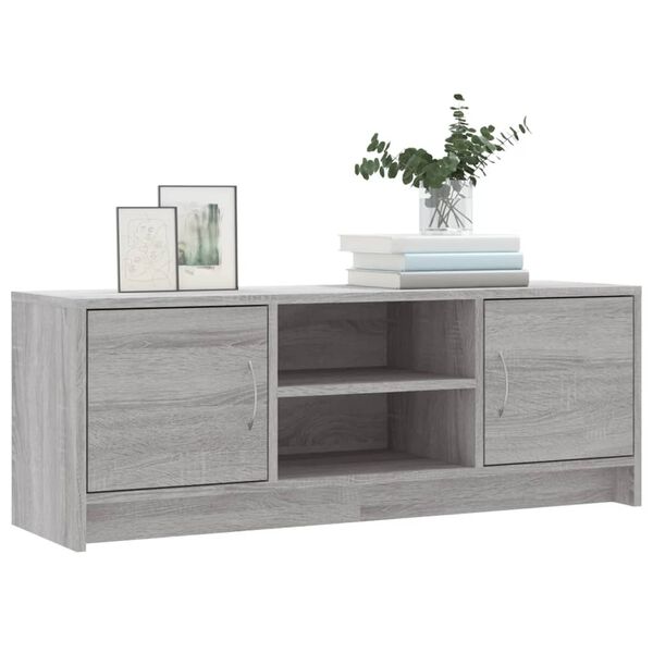 vidaXL Meuble TV sonoma gris 102x30x37,5 cm bois d'ingénierie