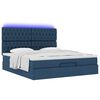 VidaXL Cadre de lit ottoman avec matelas bleu 160x200 cm tissu