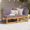 vidaXL Salon de jardin 2 pcs avec coussins bois massif d'acacia