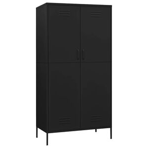 vidaXL Garde-robe Noir 90x50x180 cm Acier