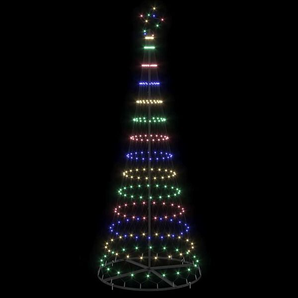 vidaXL Arbre de No&euml;l LED avec 295 LED Multicolore 250 cm M&eacute;tal