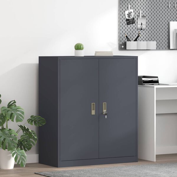 vidaXL Armoire de rangement Anthracite 90 x 40 x 105 cm Acier