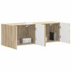 vidaXL Meuble TV mural 2 pcs Ch&ecirc;ne Sonoma 59,5 x 31 x 40 cm