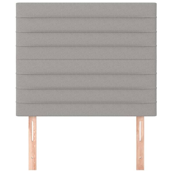 vidaXL T&ecirc;te de lit Gris clair 90x5x118/128 cm Tissu