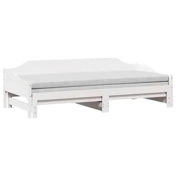 vidaXL Lit de jour et lit gigogne sans matelas 90x200 cm bois massif