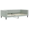 vidaXL Lit de jour avec matelas gris clair 100x200 cm velours