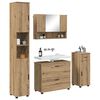 vidaXL Ensemble de mobilier de salle de bain 4 pcs Ch&ecirc;ne artisanal