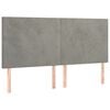 vidaXL T&ecirc;te de lit Gris clair 180x5x118/128 cm Velours