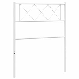 vidaXL T&ecirc;te de lit de remplacement m&eacute;tal blanc 75 cm