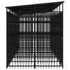 vidaXL Chenil d'ext&eacute;rieur avec toit pour chiens Acier 11,06 m&sup2;