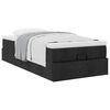 vidaXL Cadre de lit ottoman avec matelas noir 100x200cm tissu