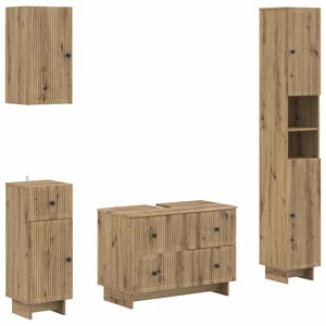 vidaXL Ensemble de 4 pi&egrave;ces d'armoires de salle de bain EDE