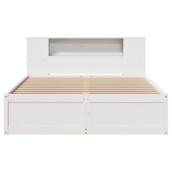 vidaXL Cadre de lit sans matelas blanc 160x200 cm bois de pin massif