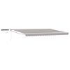 vidaXL Auvent r&eacute;tractable &eacute;lectrique Gris clair et blanc 5 x 3 m