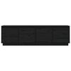 vidaXL Meuble TV Noir 156x37x45 cm Bois de pin massif