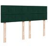 vidaXL Sommier &agrave; lattes de lit et matelas Vert fonc&eacute; 140x190cm Velours