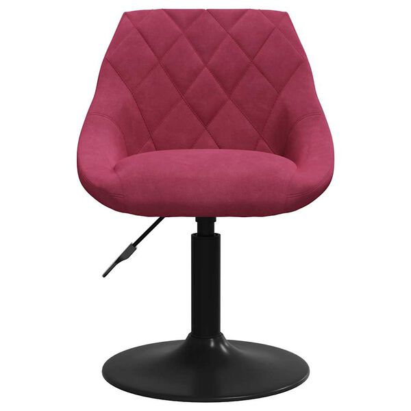 vidaXL Chaises à manger pivotantes lot de 4 rouge bordeaux velours