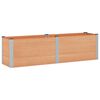 vidaXL Jardini&egrave;re sur&eacute;lev&eacute;e Marron 200 x 50 x 54 cm WPC et Aluminium