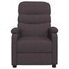 vidaXL Fauteuil de massage Marron fonc&eacute; Tissu