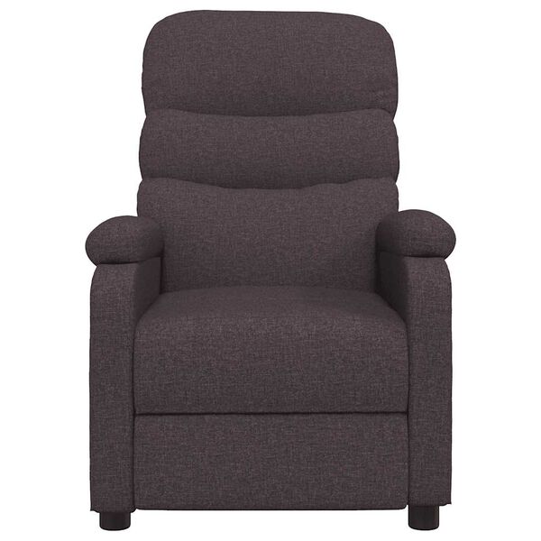 vidaXL Fauteuil de massage Marron fonc&eacute; Tissu