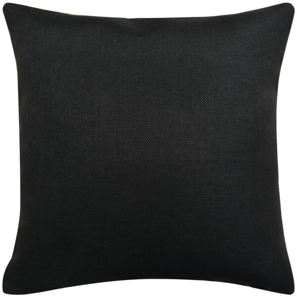 vidaXL Housses de coussin 4 pcs Aspect de lin Noir 40x40 cm