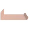 vidaXL &Eacute;tag&egrave;re flottante 4 pcs Rose 40 x 8,5 x 2,5 cm Acier