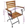 vidaXL Chaises pliables de jardin lot de 4 Acier et bois acacia massif