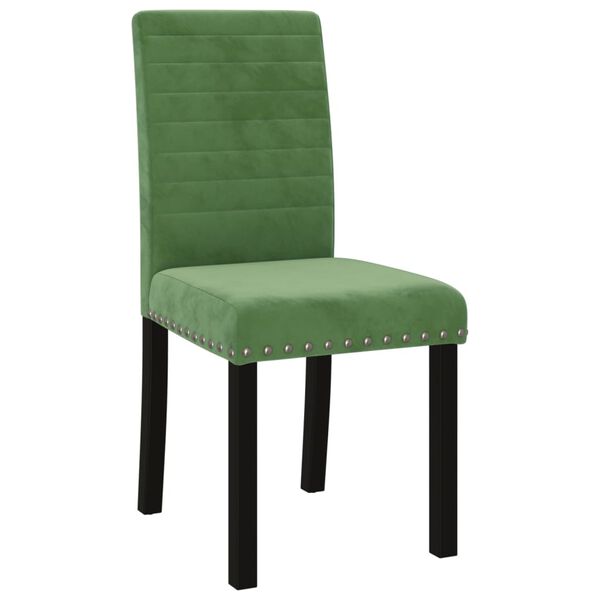 vidaXL Chaises &agrave; manger lot de 2 vert fonc&eacute; velours