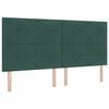 vidaXL T&ecirc;te de lit Vert fonc&eacute; 200 cm Velours