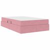 vidaXL Lit avec rangement et matelas Rose 120 x 200 cm Velours
